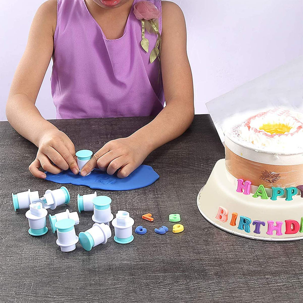 NUMBER Letters Plunger Fondant Cookie Cutter