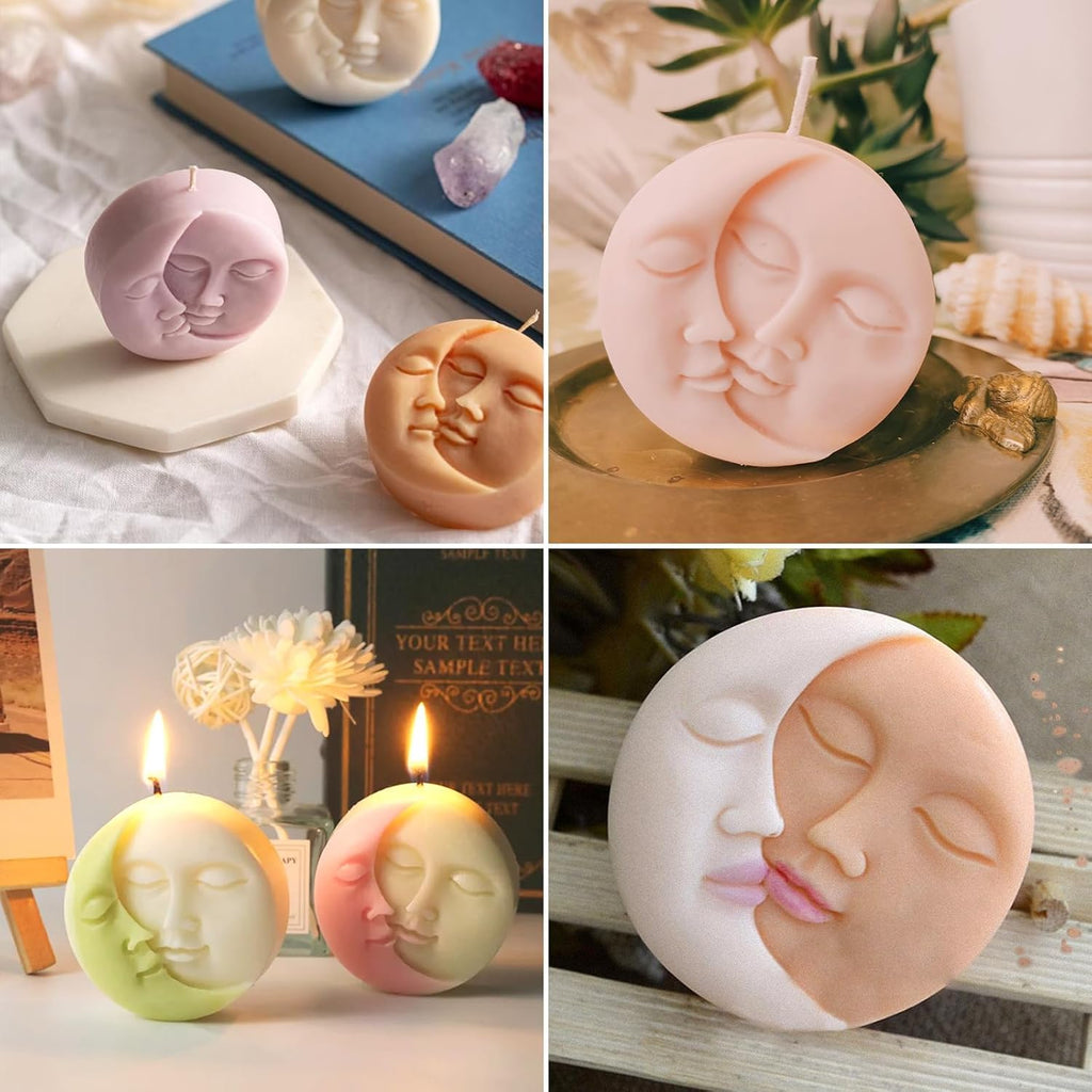 Moonface Silicone Mold for Candle and Chocolate Making