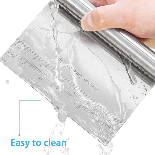 20cm Stainless Steel with Measuring Scale Cake Scrapper