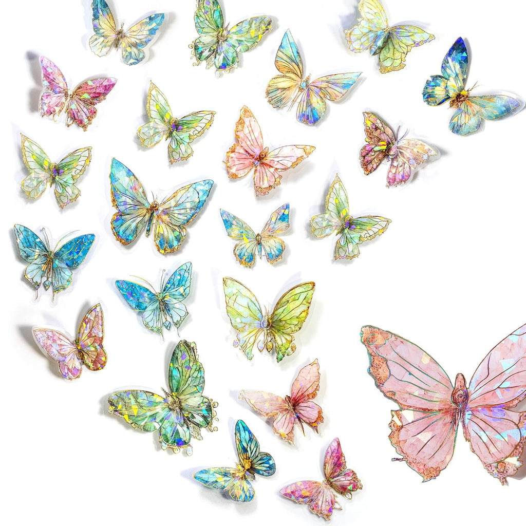 3D Butterfly Cake Topper Sticker (Purple)