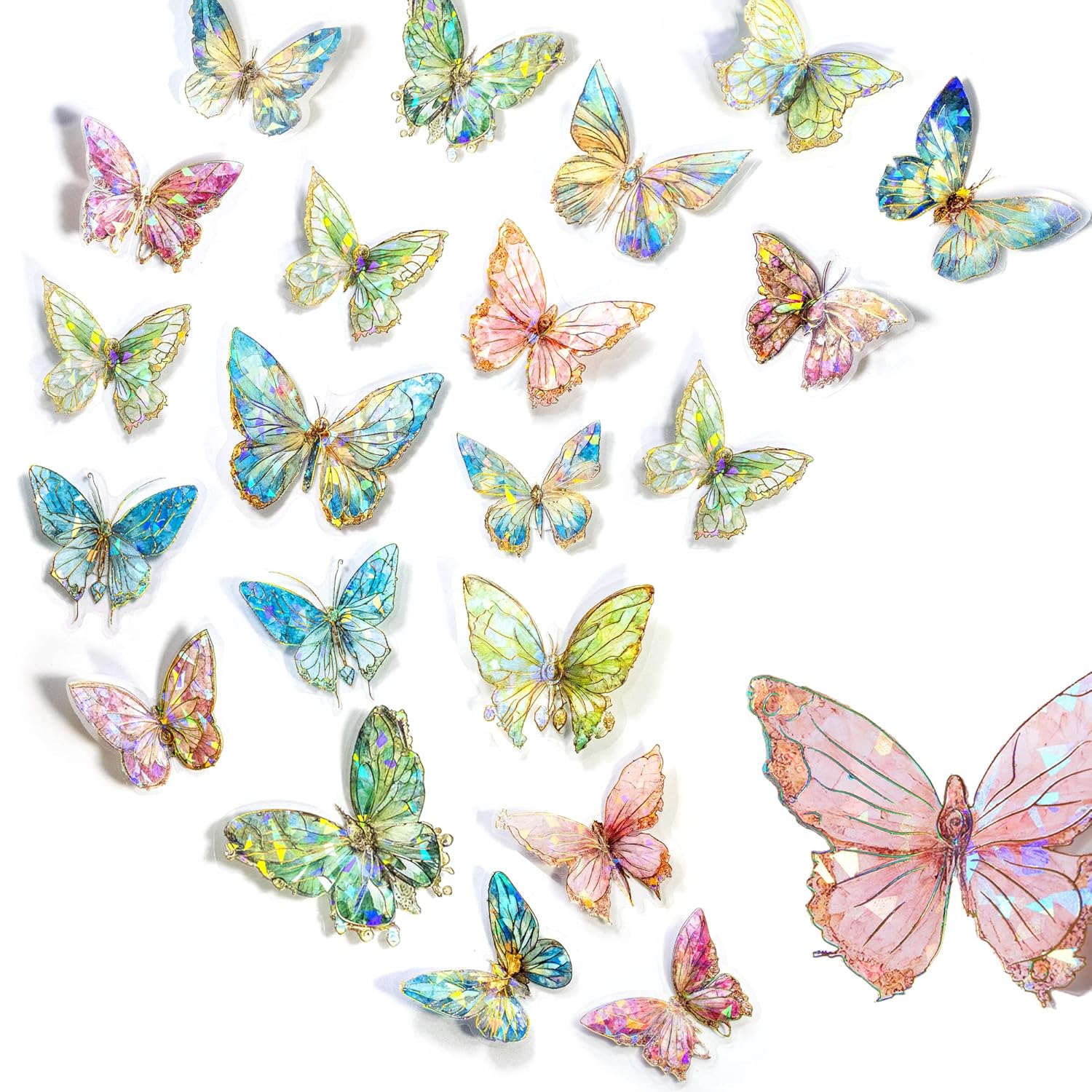 3D Butterfly Cake Topper Sticker (Purple)