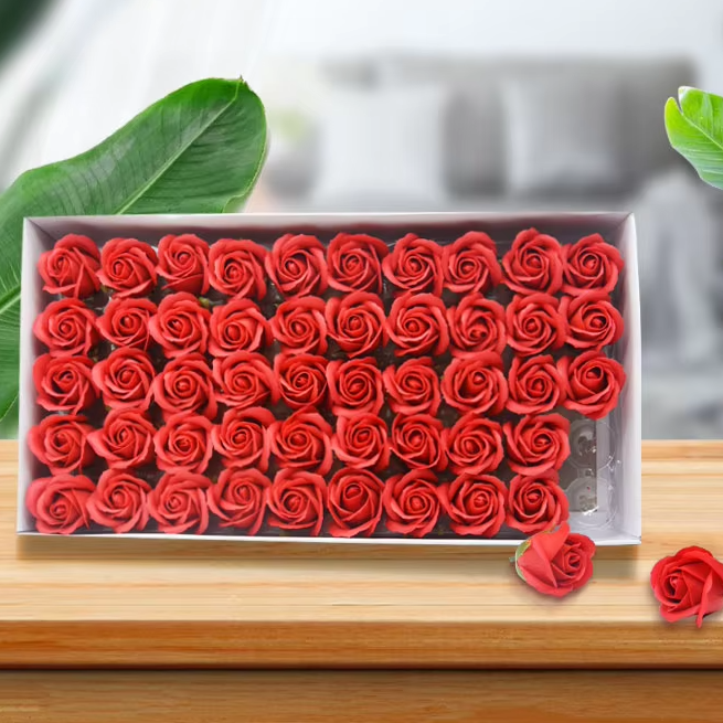 Artificial Rose Flower Red