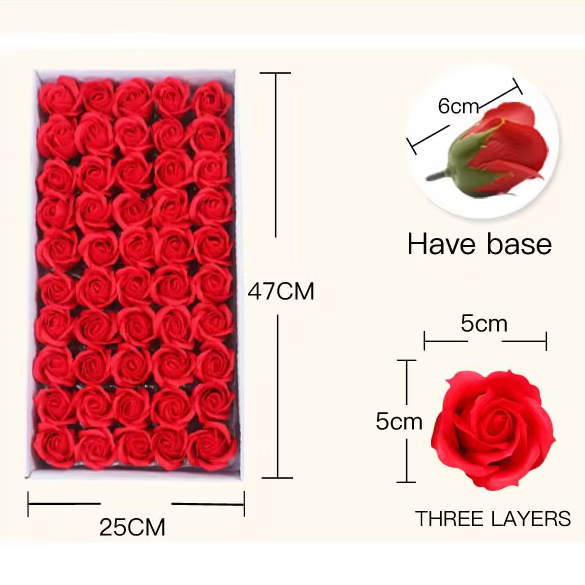 Artificial Rose Flower Red