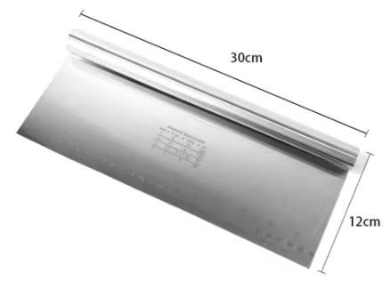 30cm Stainless Steel with Measuring Scale Cake Scrapper