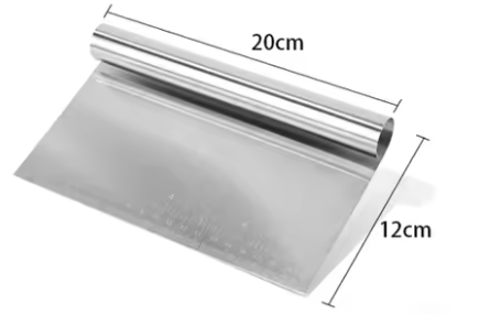 20cm Stainless Steel with Measuring Scale Cake Scrapper