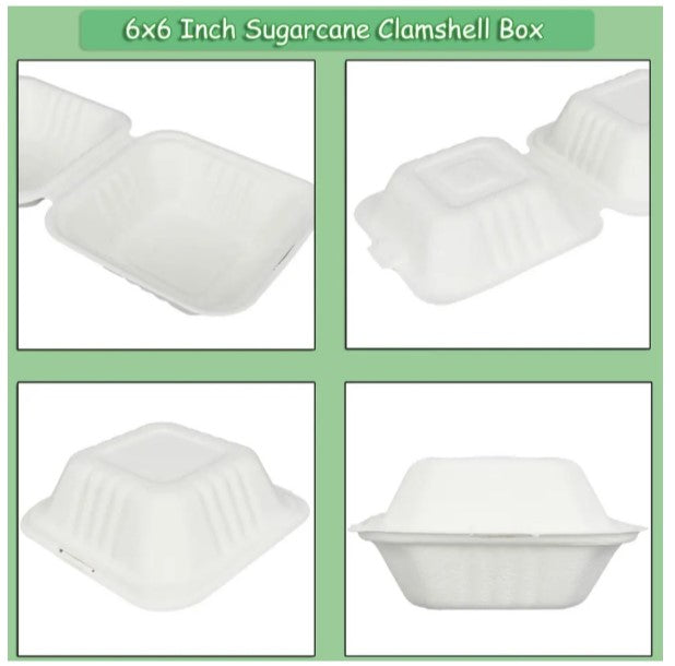 5x5 Square Bento Box Food Container (25pc Packet)