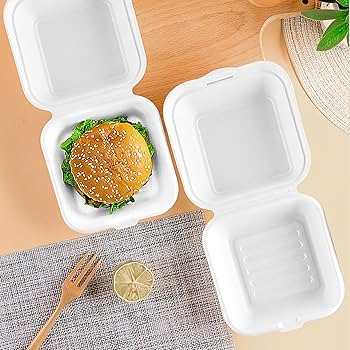 6x6 Square Bento Box Food Container (25pc Packet)