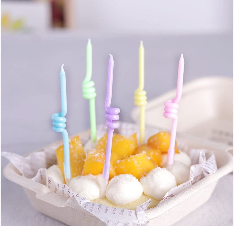 6pc Pastel Spring Long Candle