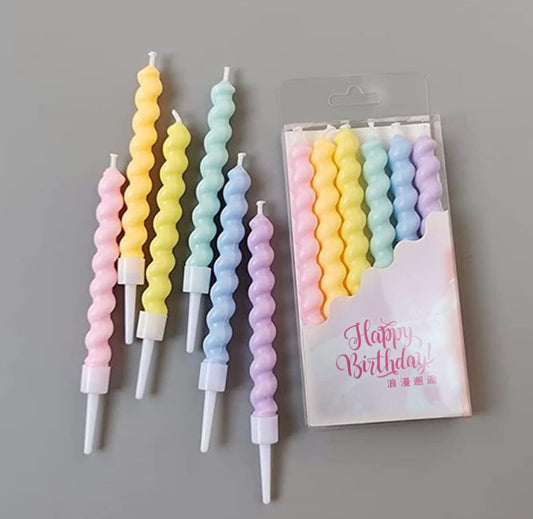 Rainbow Spiral Birthday Candles