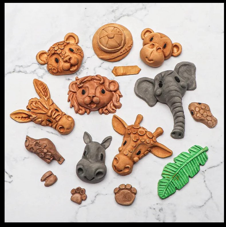 Animal and Tropical Leaf Silicone Fondant Molds
