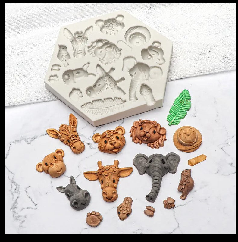 Animal and Tropical Leaf Silicone Fondant Molds