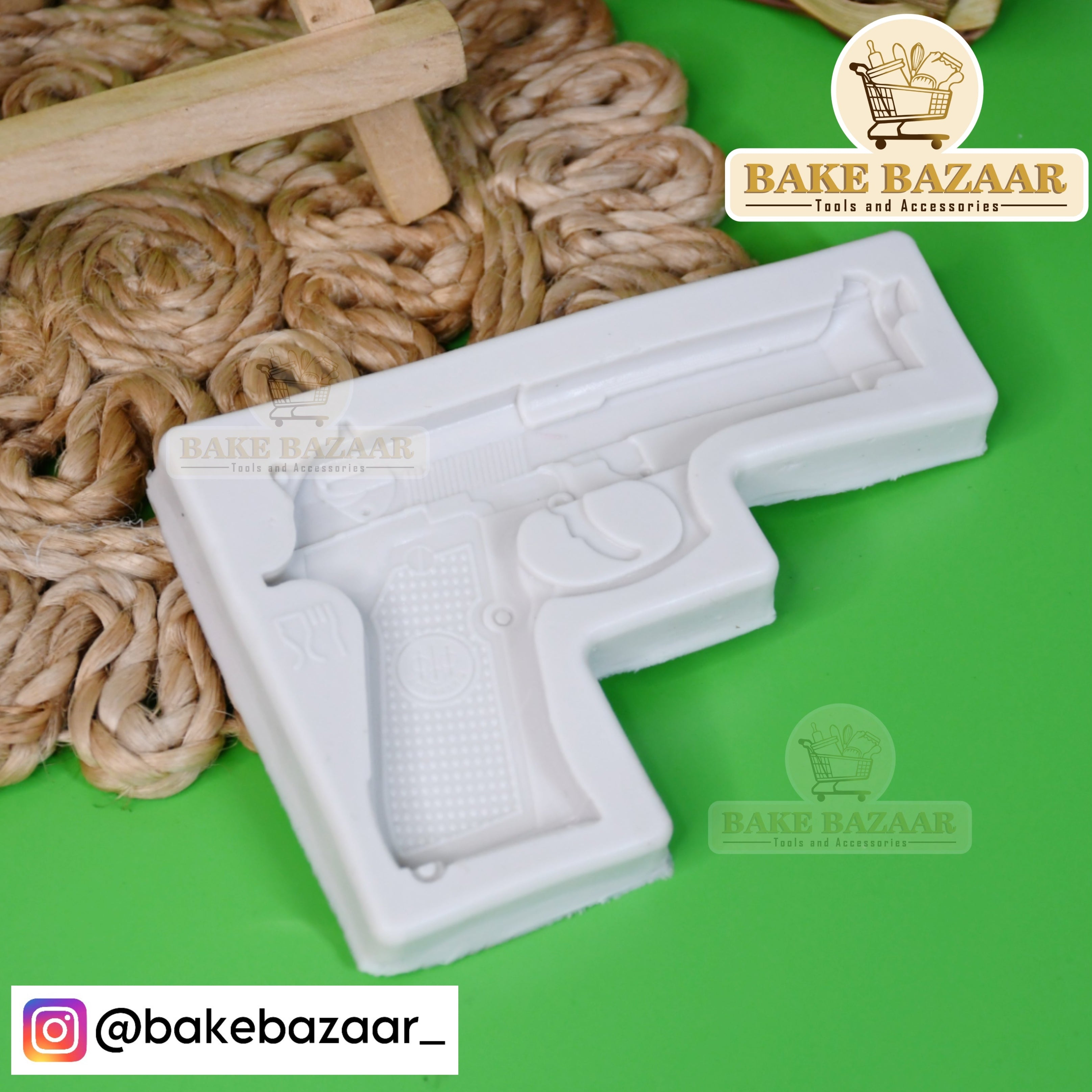 Pistol Shaped Silicone Fondant Mold