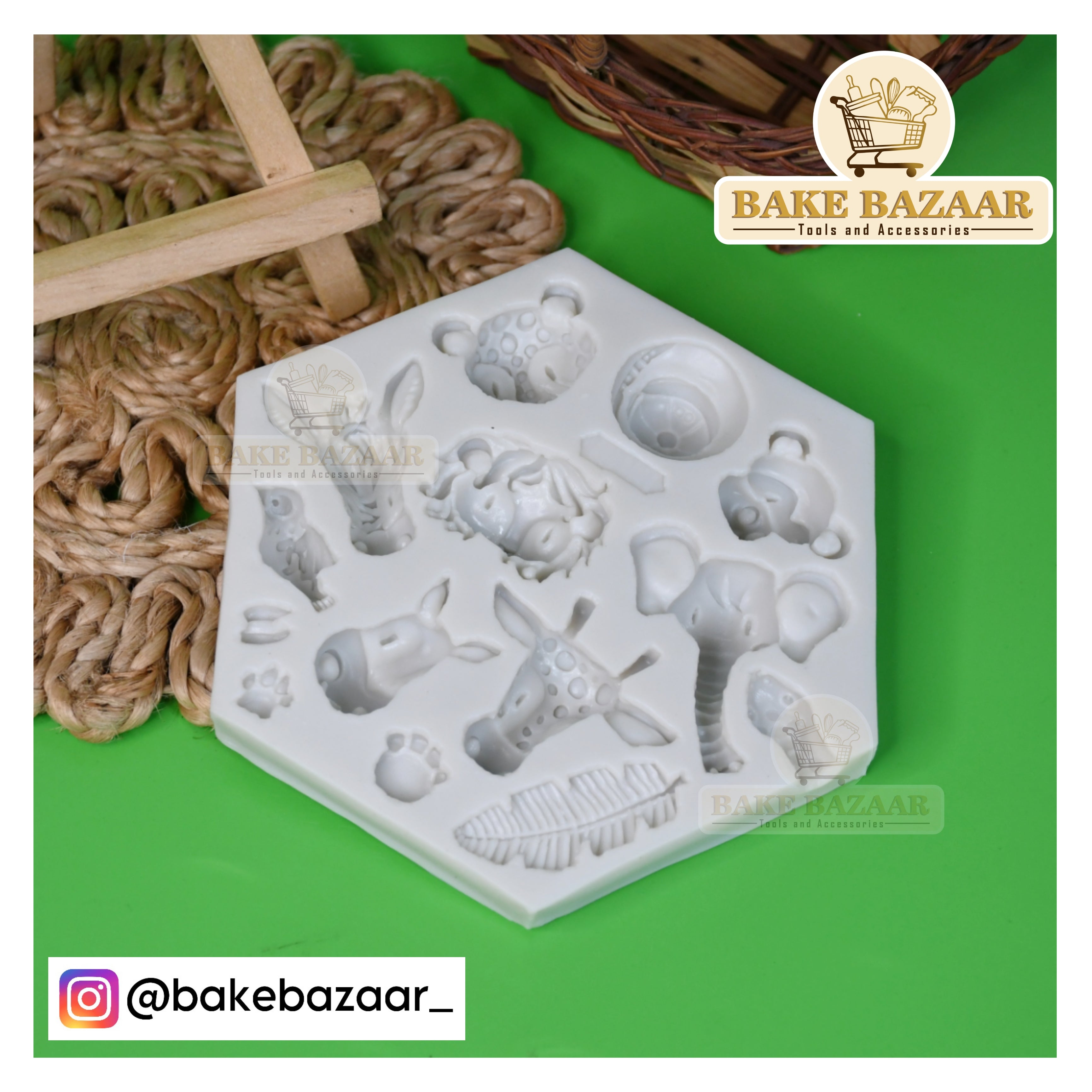 Animal and Tropical Leaf Silicone Fondant Molds