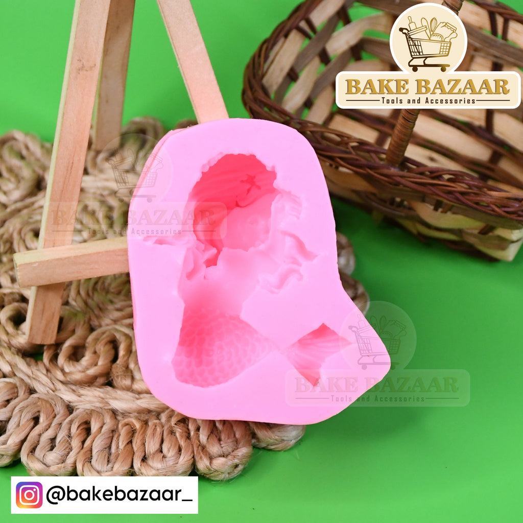 3D Sleeping Mermaid Fondant Mould