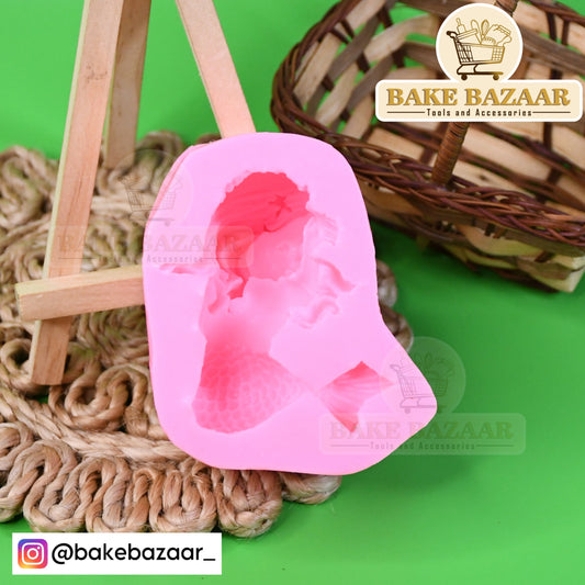 3D Sleeping Mermaid Fondant Mould