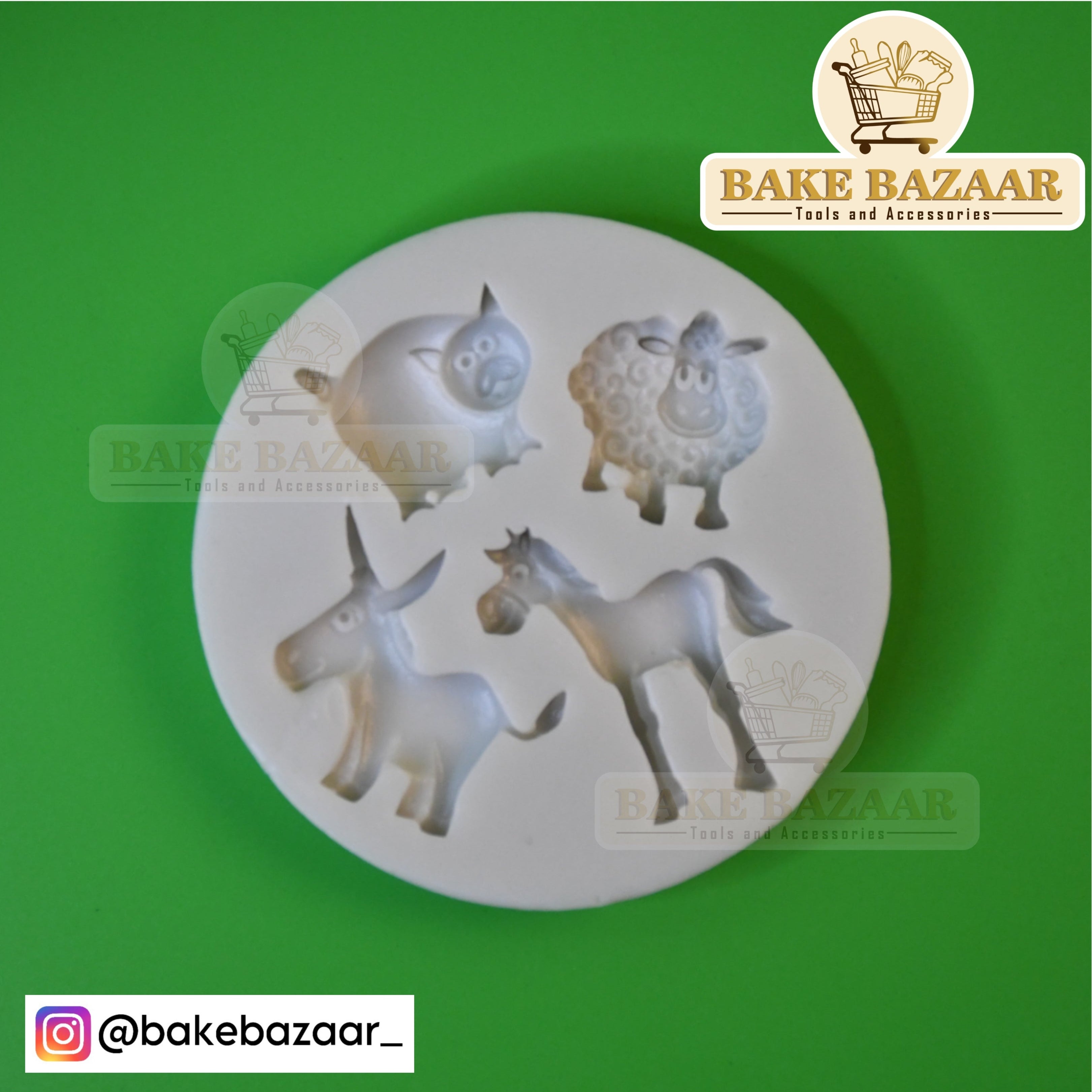Cattle Sheep, Horse, Donkey, Pig Silicone Fondant Mould