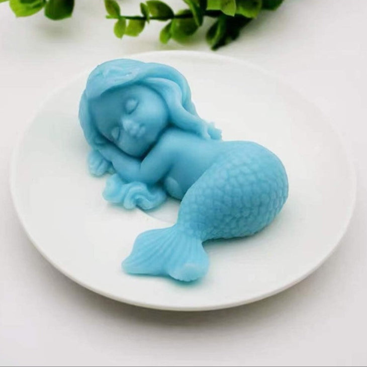 3D Sleeping Mermaid Fondant Mould