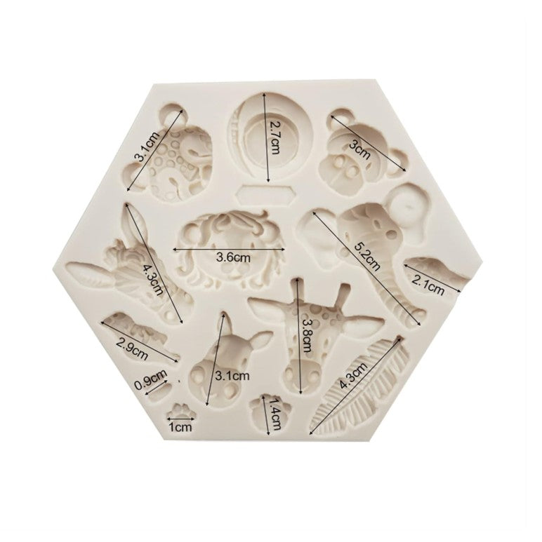 Animal and Tropical Leaf Silicone Fondant Molds