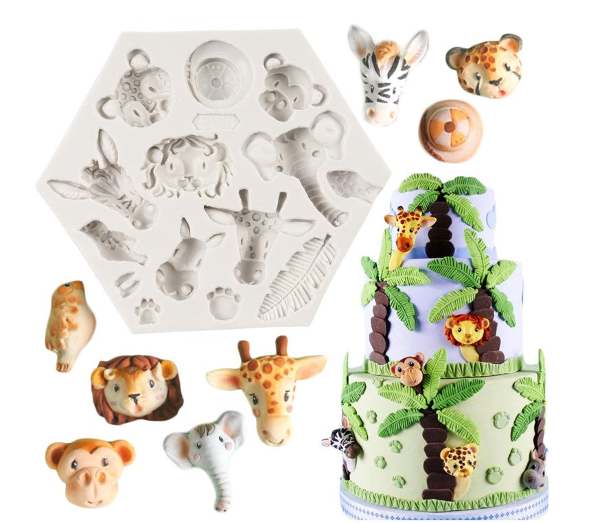 Animal and Tropical Leaf Silicone Fondant Molds