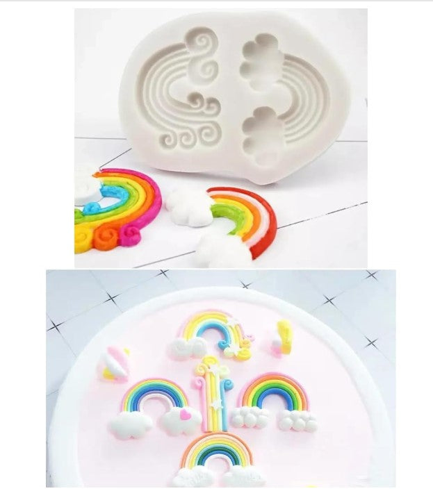 Rainbow Cloud Silicone Fondant Mould