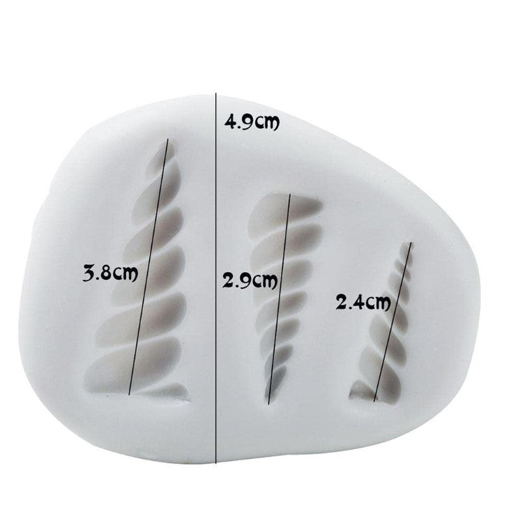 Small Unicorn Horn Fondant Mould