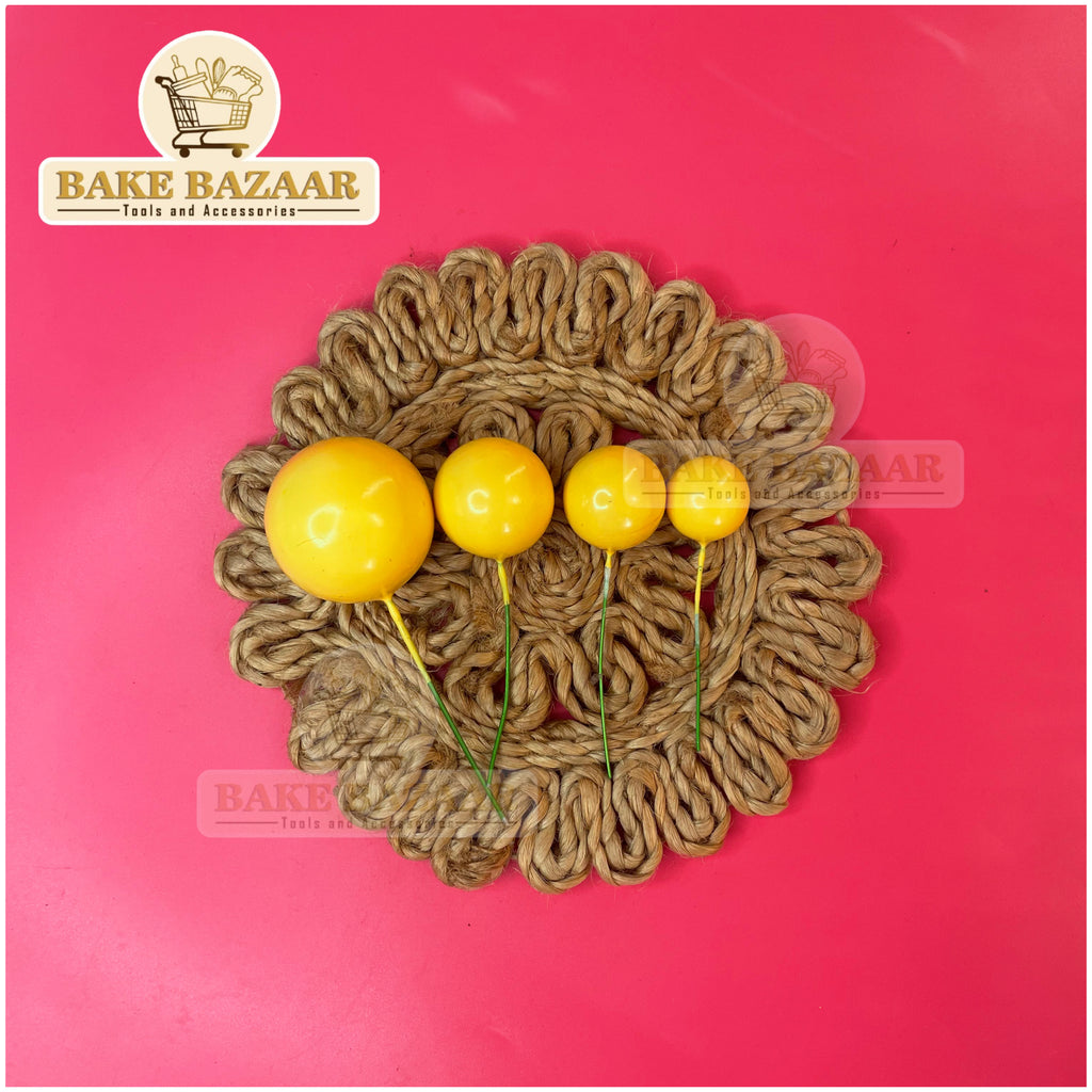 Yellow Shining Faux Ball