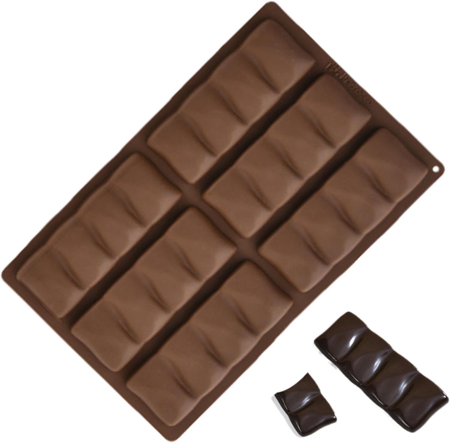 Dubai Kunafa Chocolate Bar Silicone Mold Cadbury Style Breakaway Slab Candy Maker