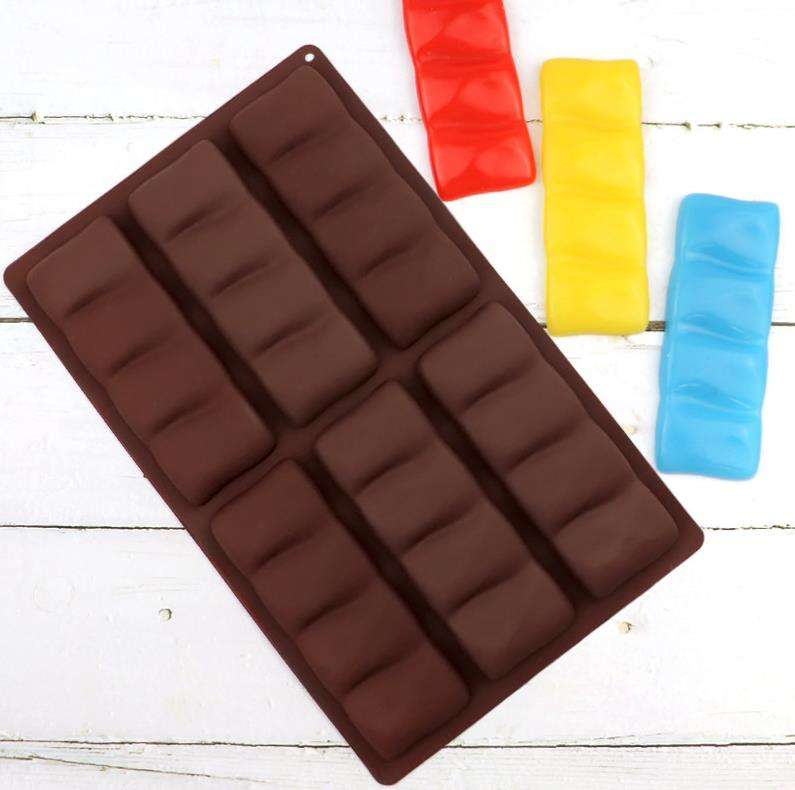 Dubai Kunafa Chocolate Bar Silicone Mold Cadbury Style Breakaway Slab Candy Maker
