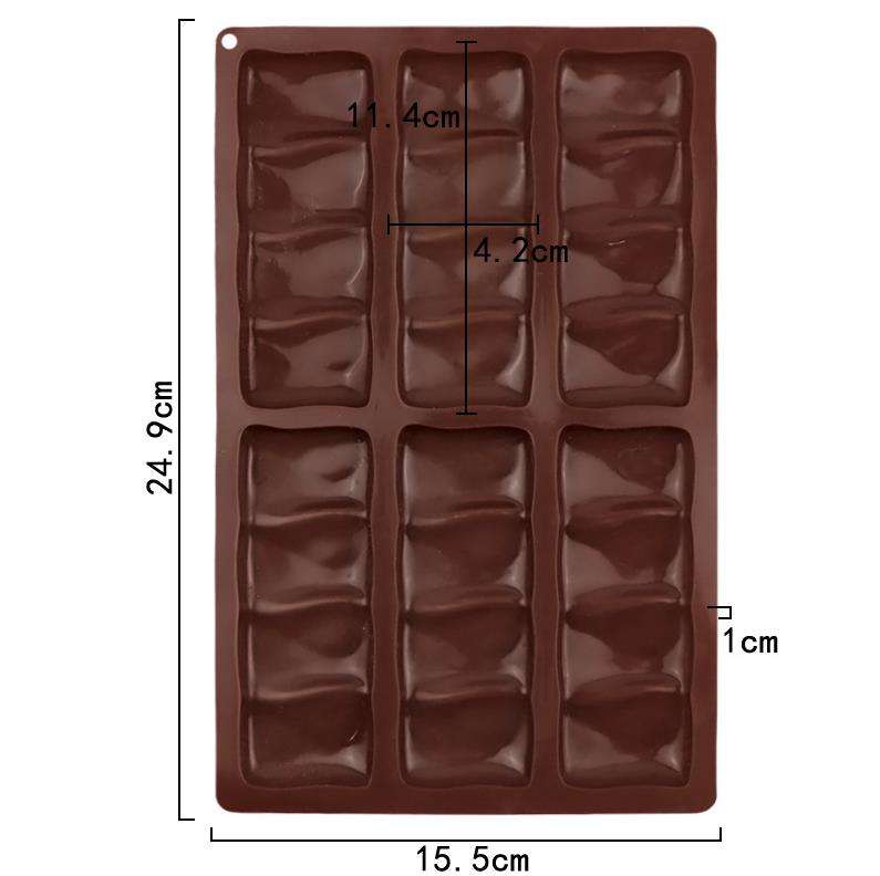Dubai Kunafa Chocolate Bar Silicone Mold Cadbury Style Breakaway Slab Candy Maker