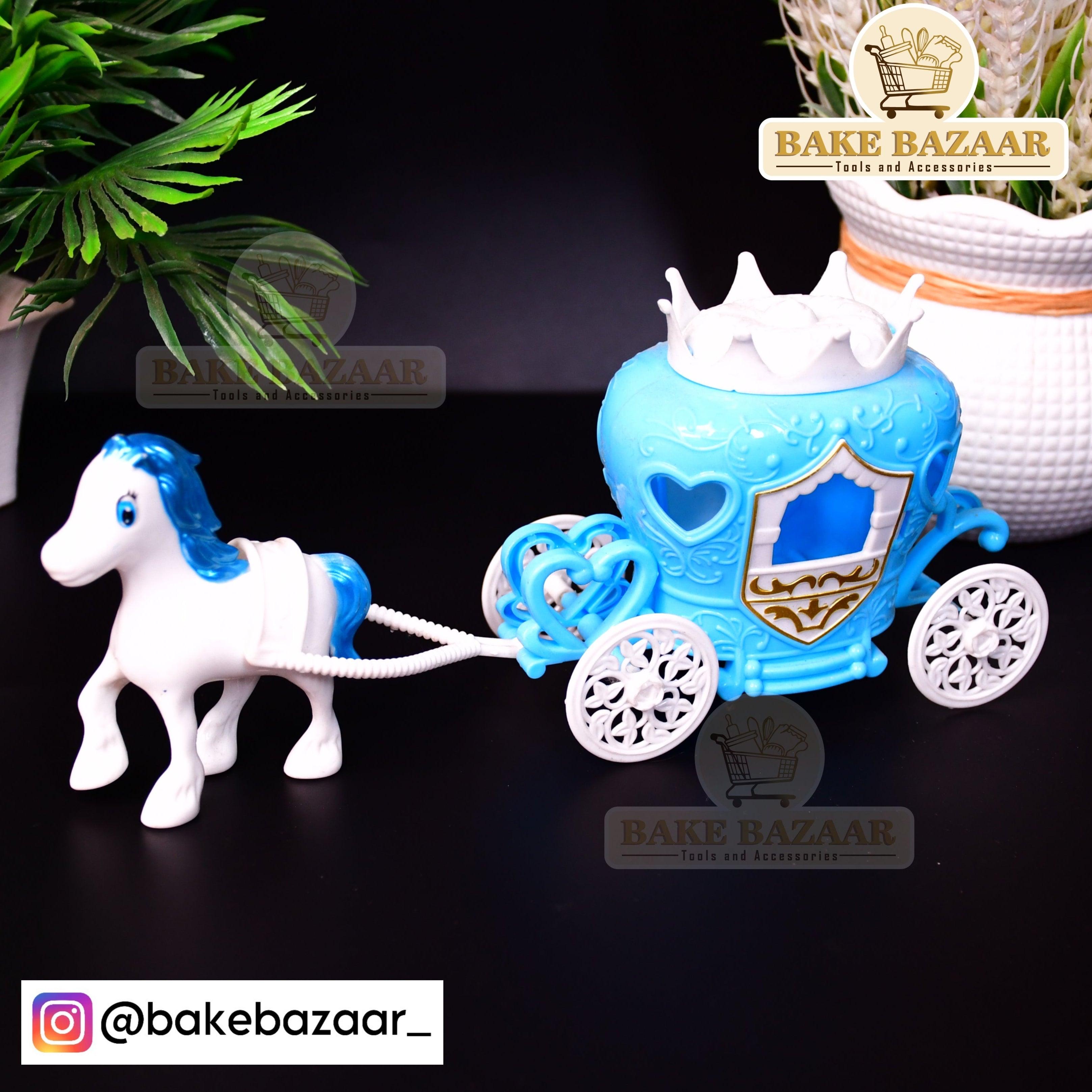 Horse Carriage Baggi Cake Topper