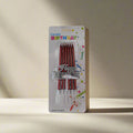 6pc Red Candle with Happy Birthday Topper