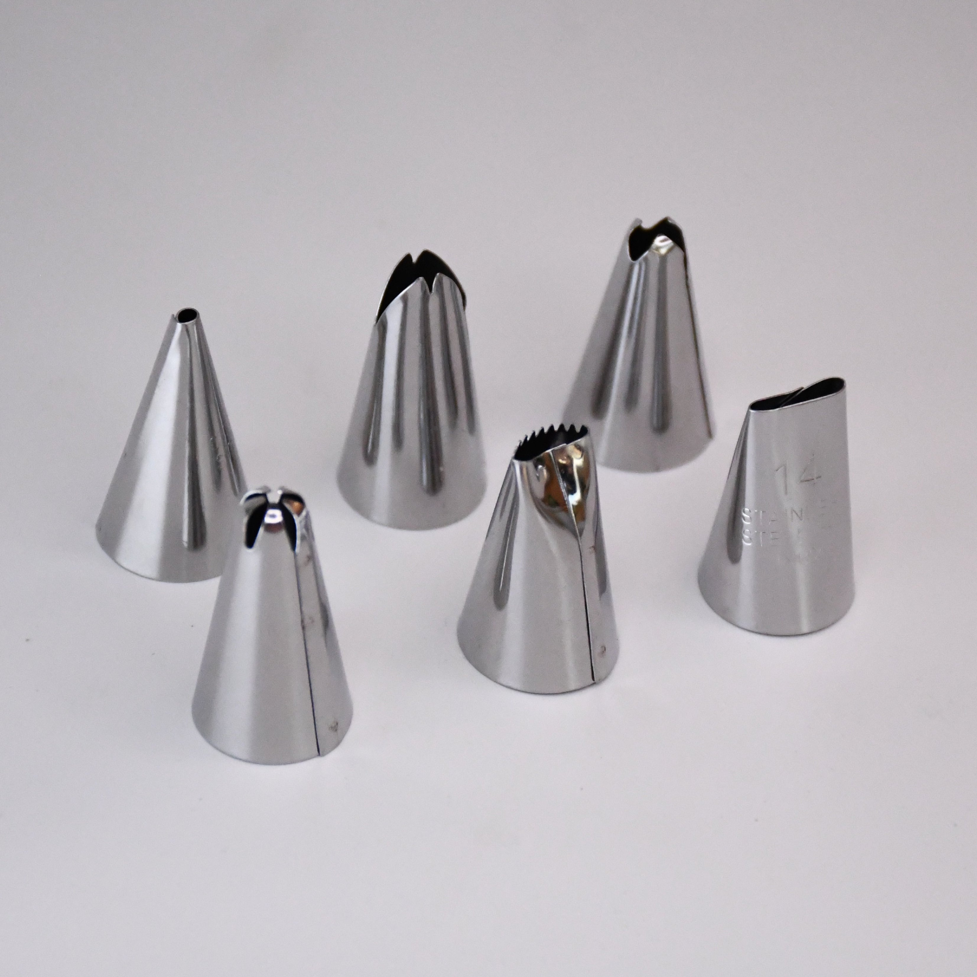 6 Pc Icing Piping Nozzles Stainless Steel Multi-opening Icing Nozzle