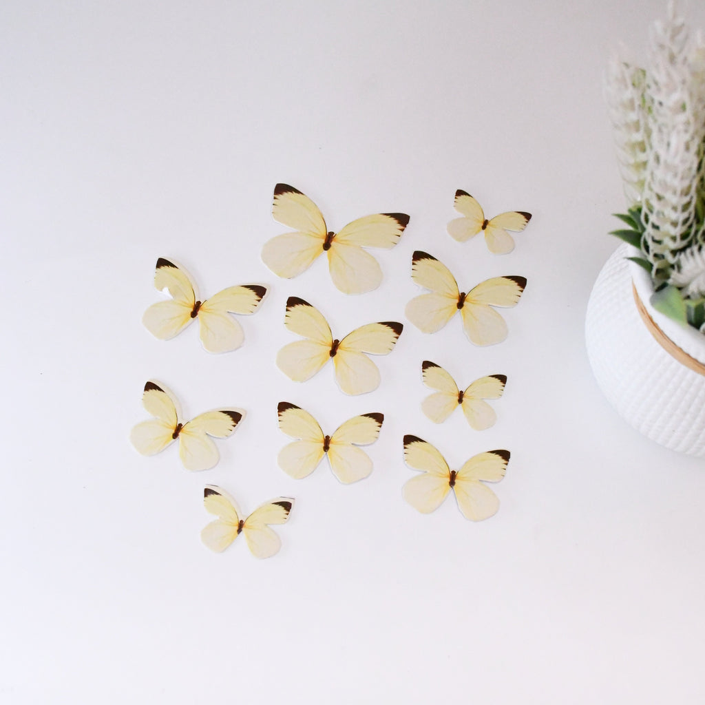 Yellow Butterfly Cake Topper