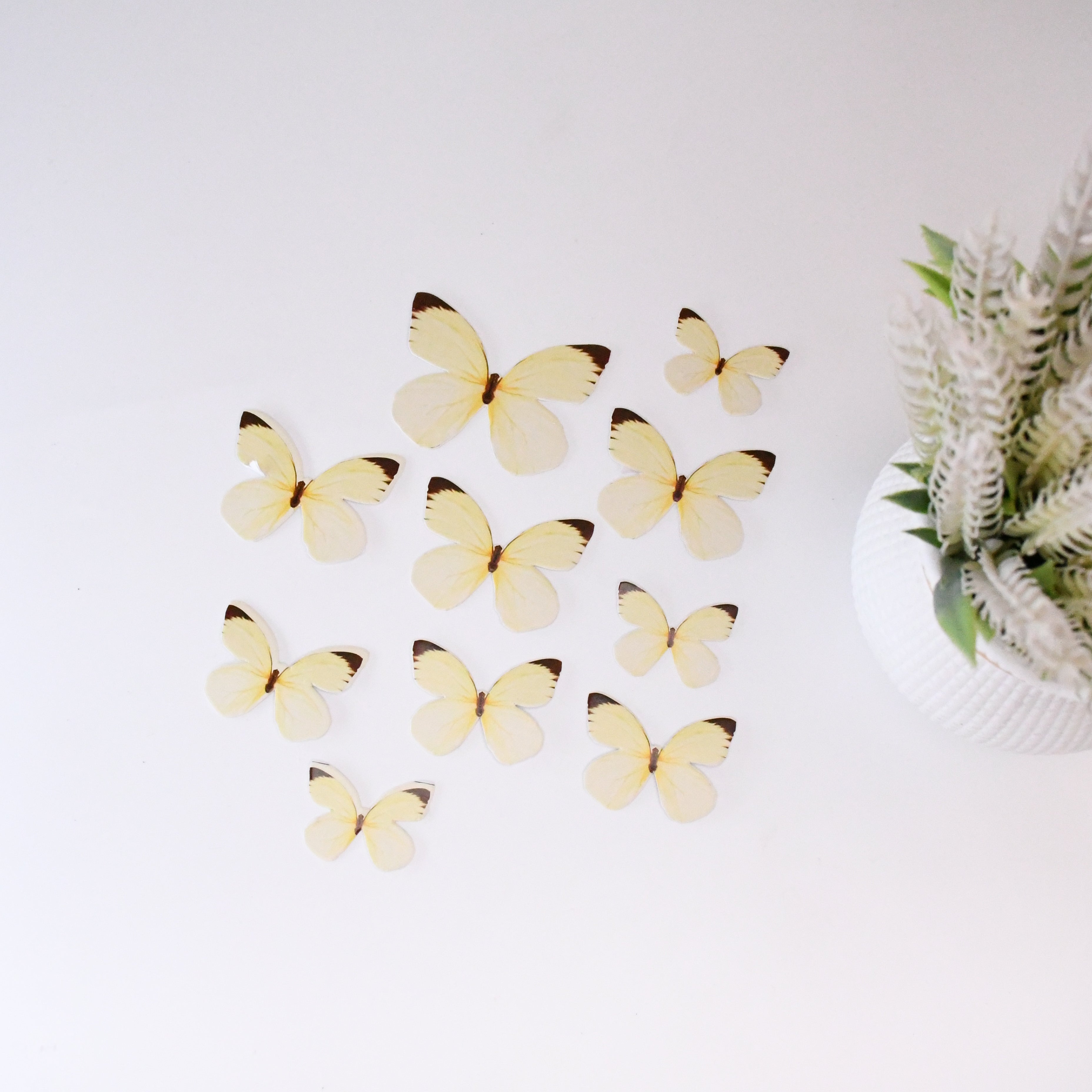 Yellow Butterfly Cake Topper