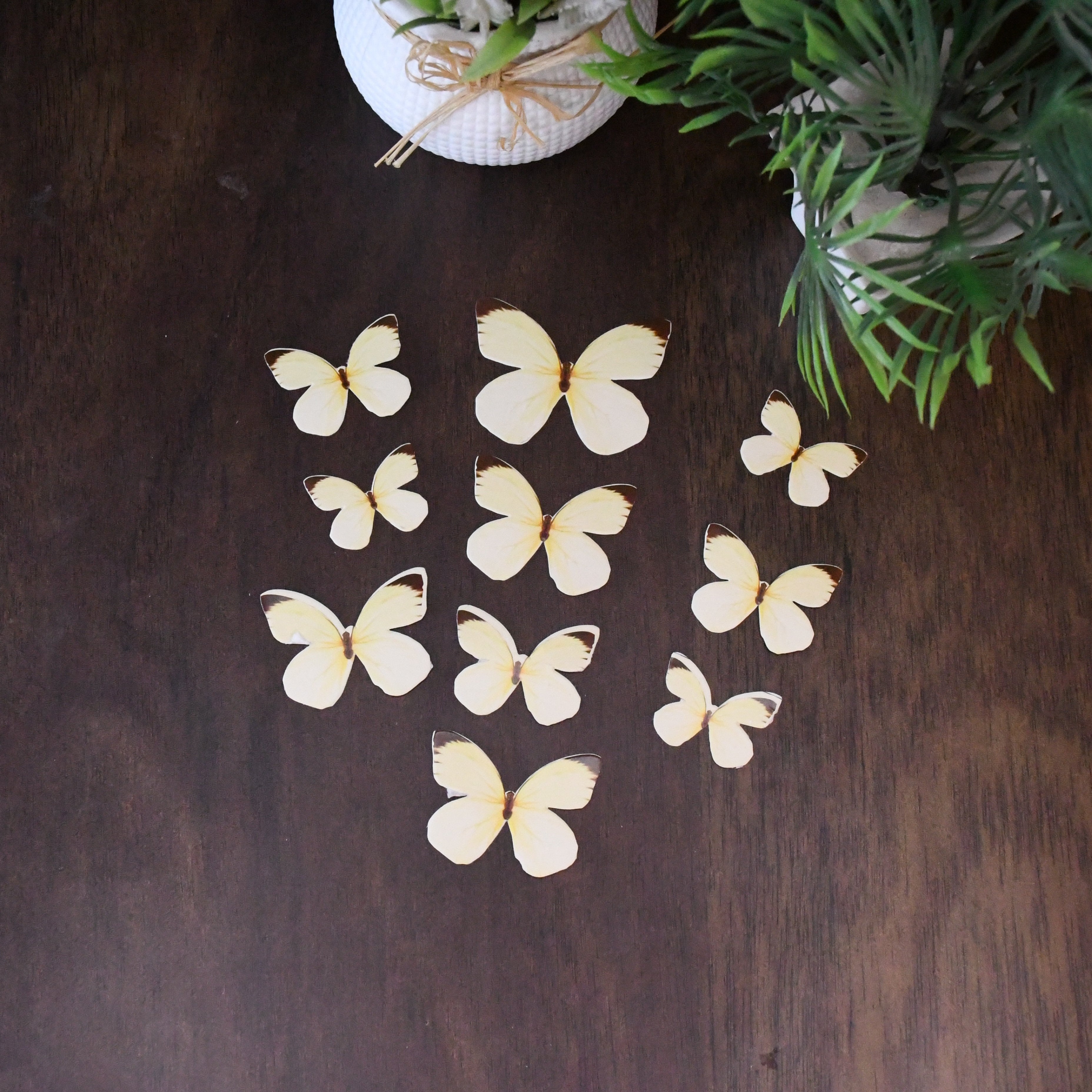 Yellow Butterfly Cake Topper
