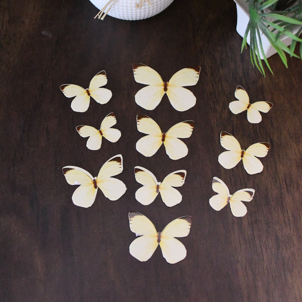 Yellow Butterfly Cake Topper
