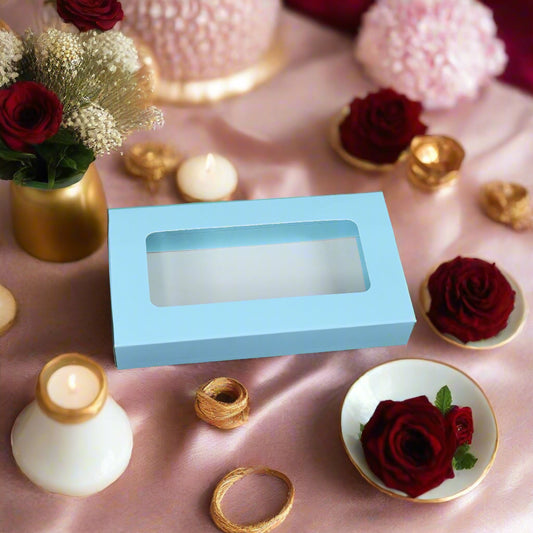 Chocolate Kunafa Bar Box {Blue} 6.5x.5x1