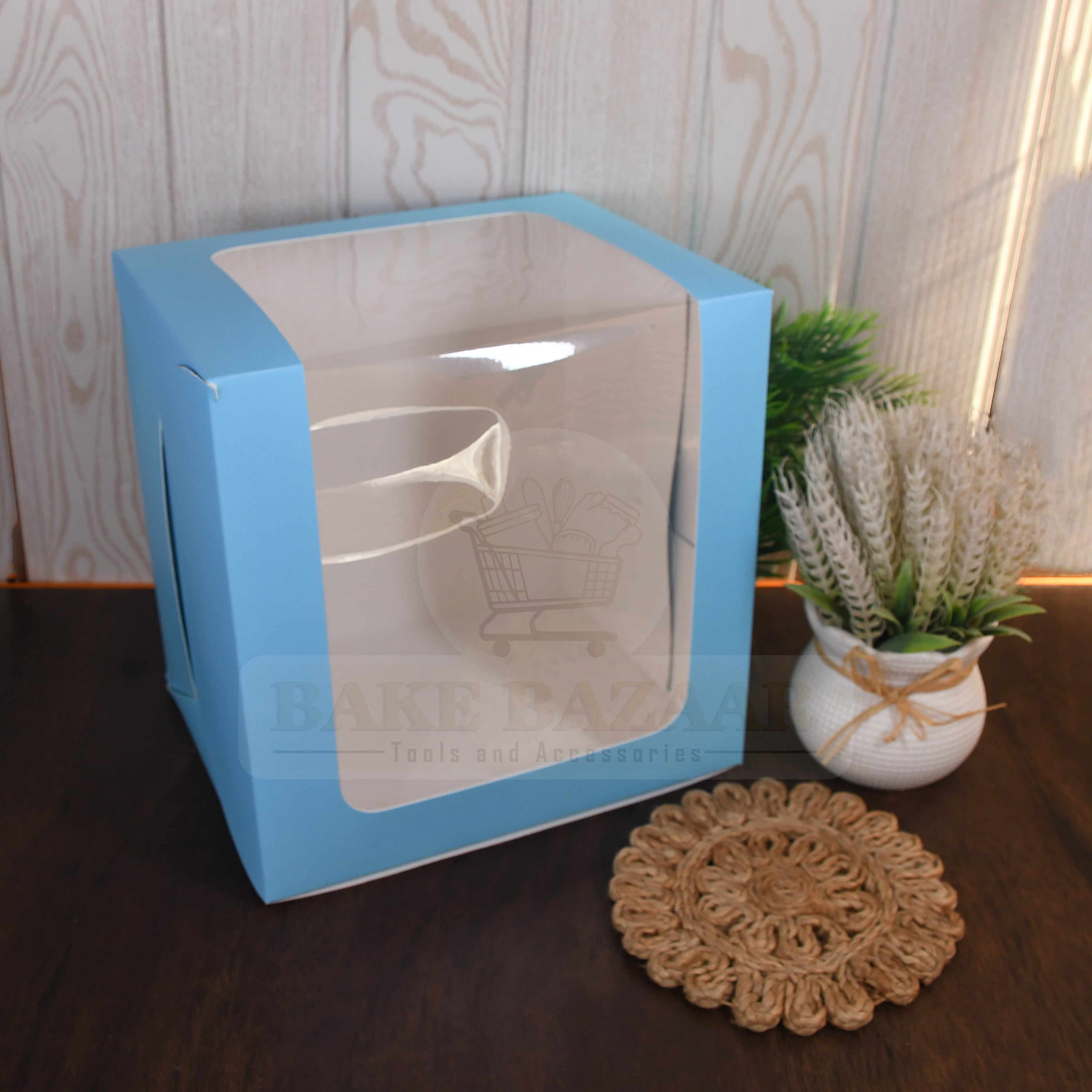 Tall Cake Boxes for Wedding Cake [8x10x10 Inch] Blue