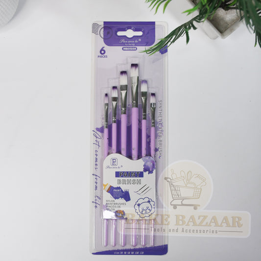 6 Pieces Flat Shape Paint Brush