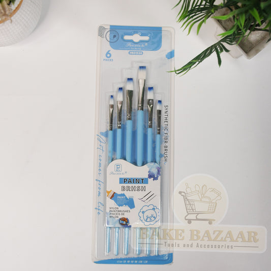 6 Pieces Flat Shape Paint Brush