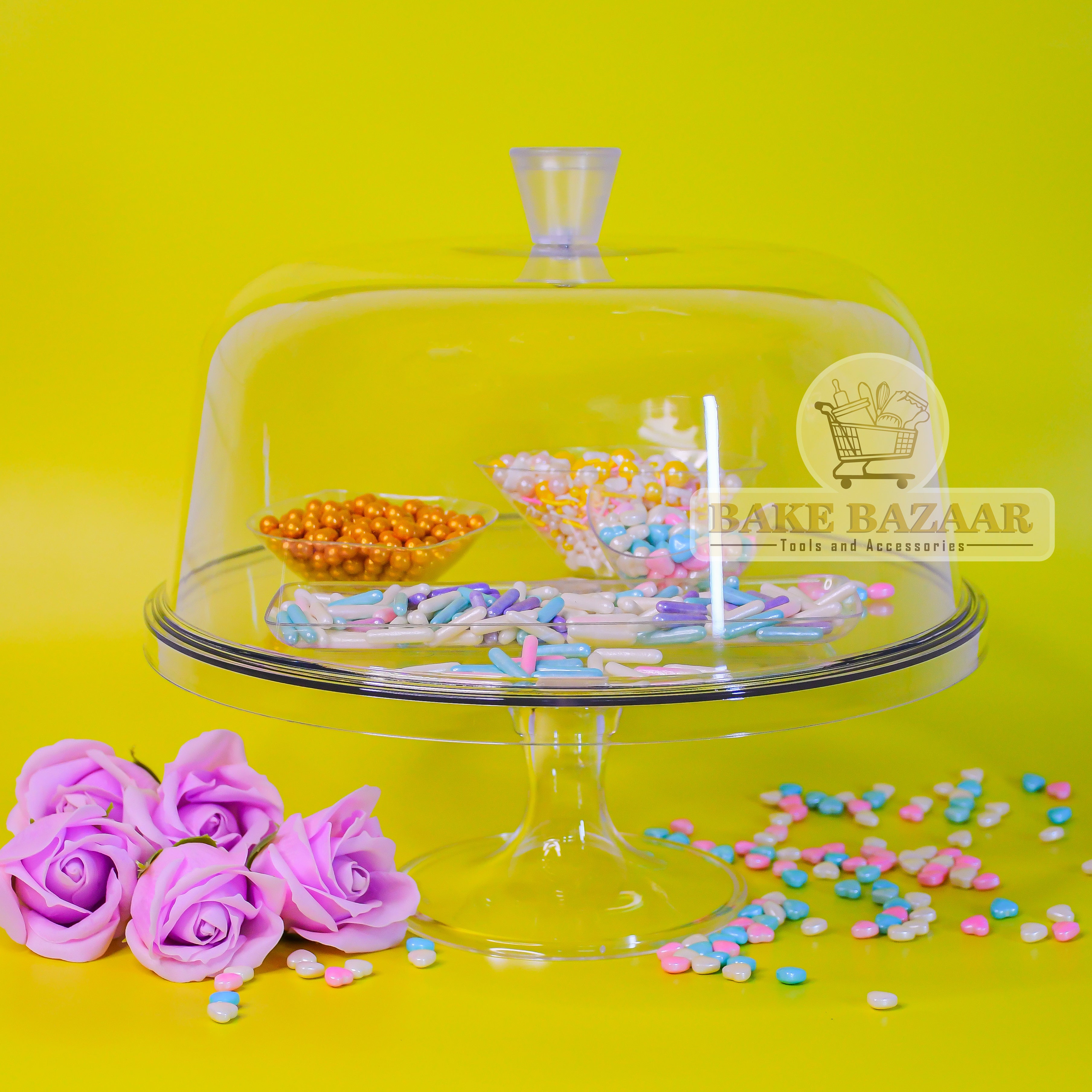 Acrylic Pastry Dome stand  {11inch}
