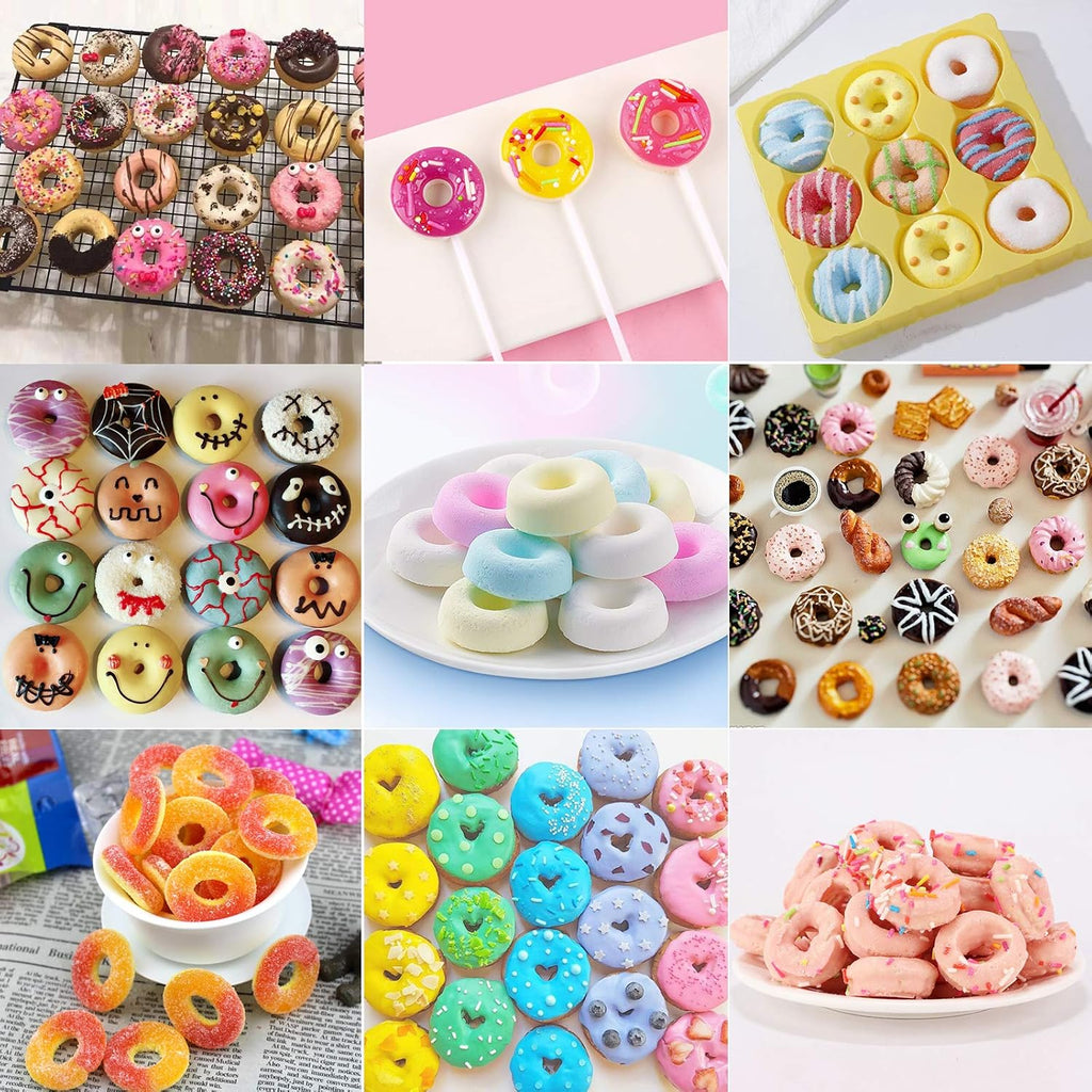 Mini Donut Silicone Mold for Chocolate Making, Candy, and Gummy Drops (48 Cavity)