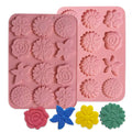 Assorted Flower Shape Silicone Mold for Cake Decoration