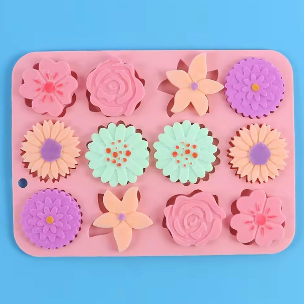 Assorted Flower Shape Silicone Mold for Cake Decoration