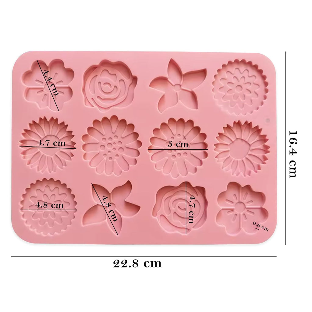 Assorted Flower Shape Silicone Mold for Cake Decoration
