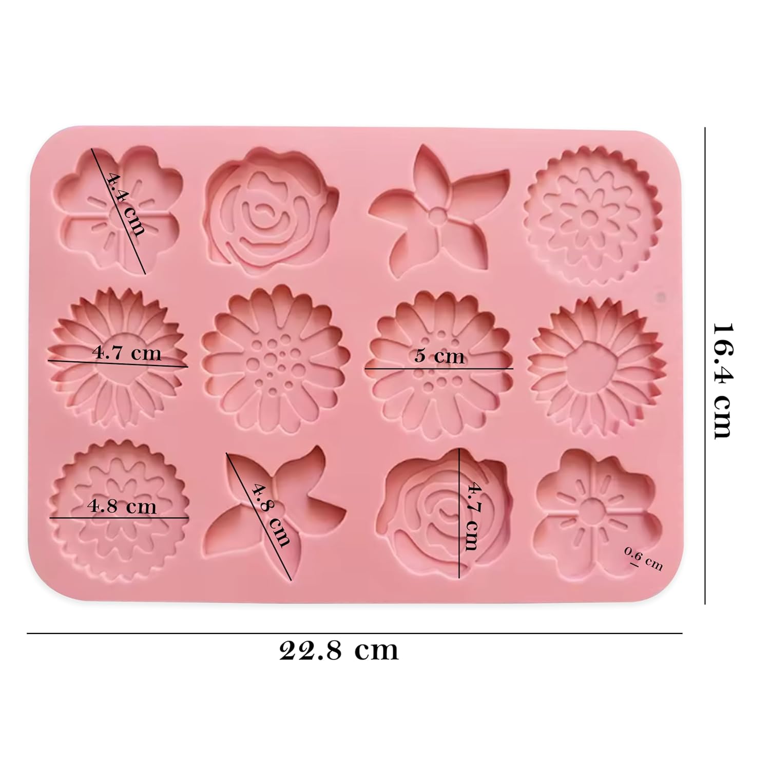Assorted Flower Shape Silicone Mold for Cake Decoration