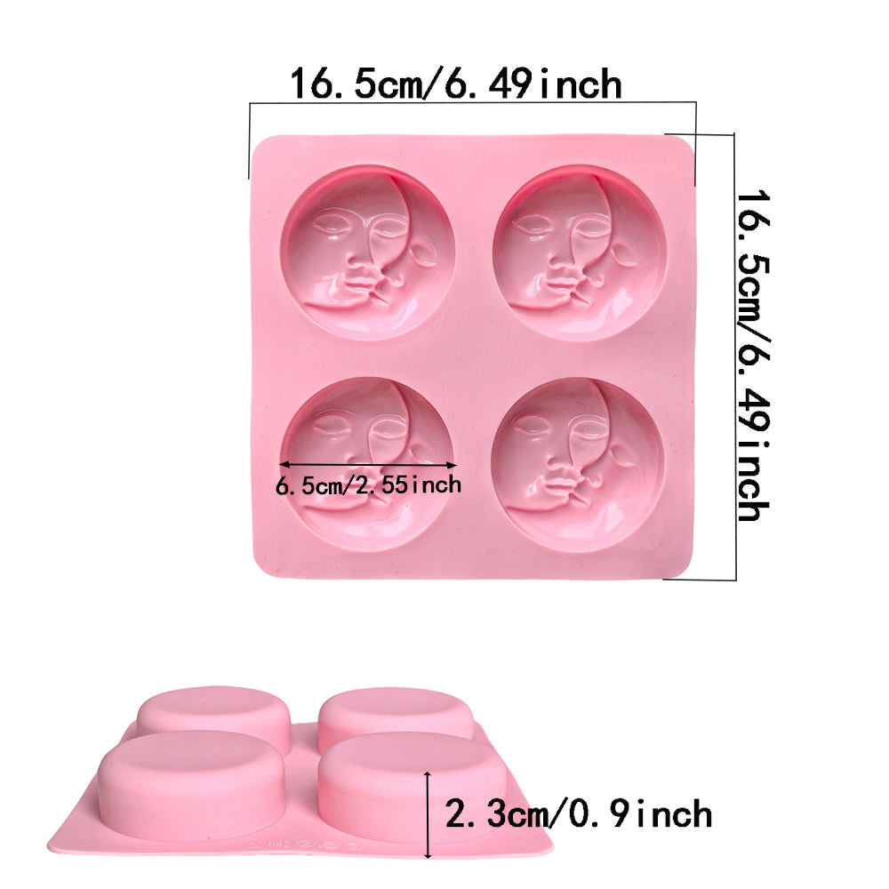 Moonface Silicone Mold for Candle and Chocolate Making