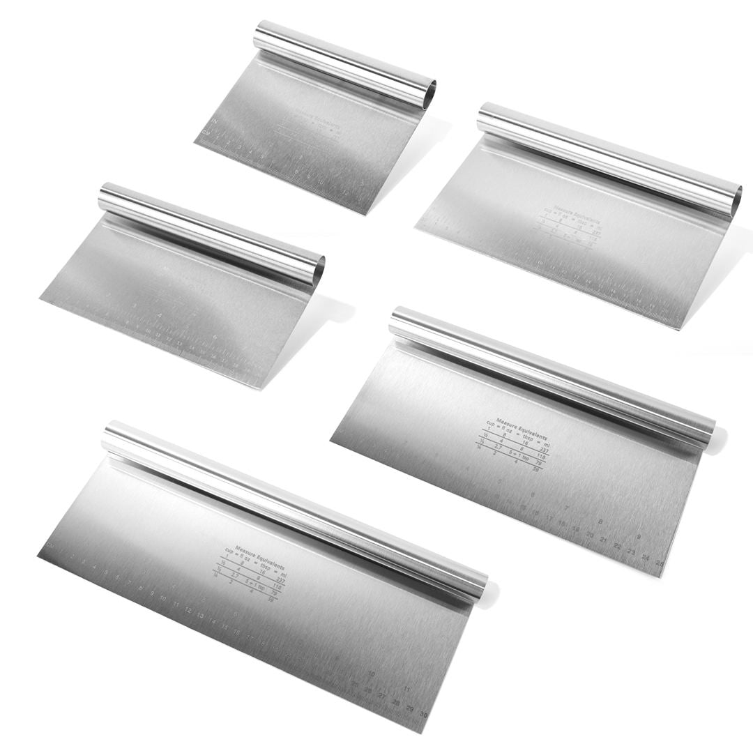 30cm Stainless Steel with Measuring Scale Cake Scrapper