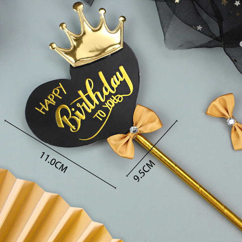 Happy Birthday Topper with Crown