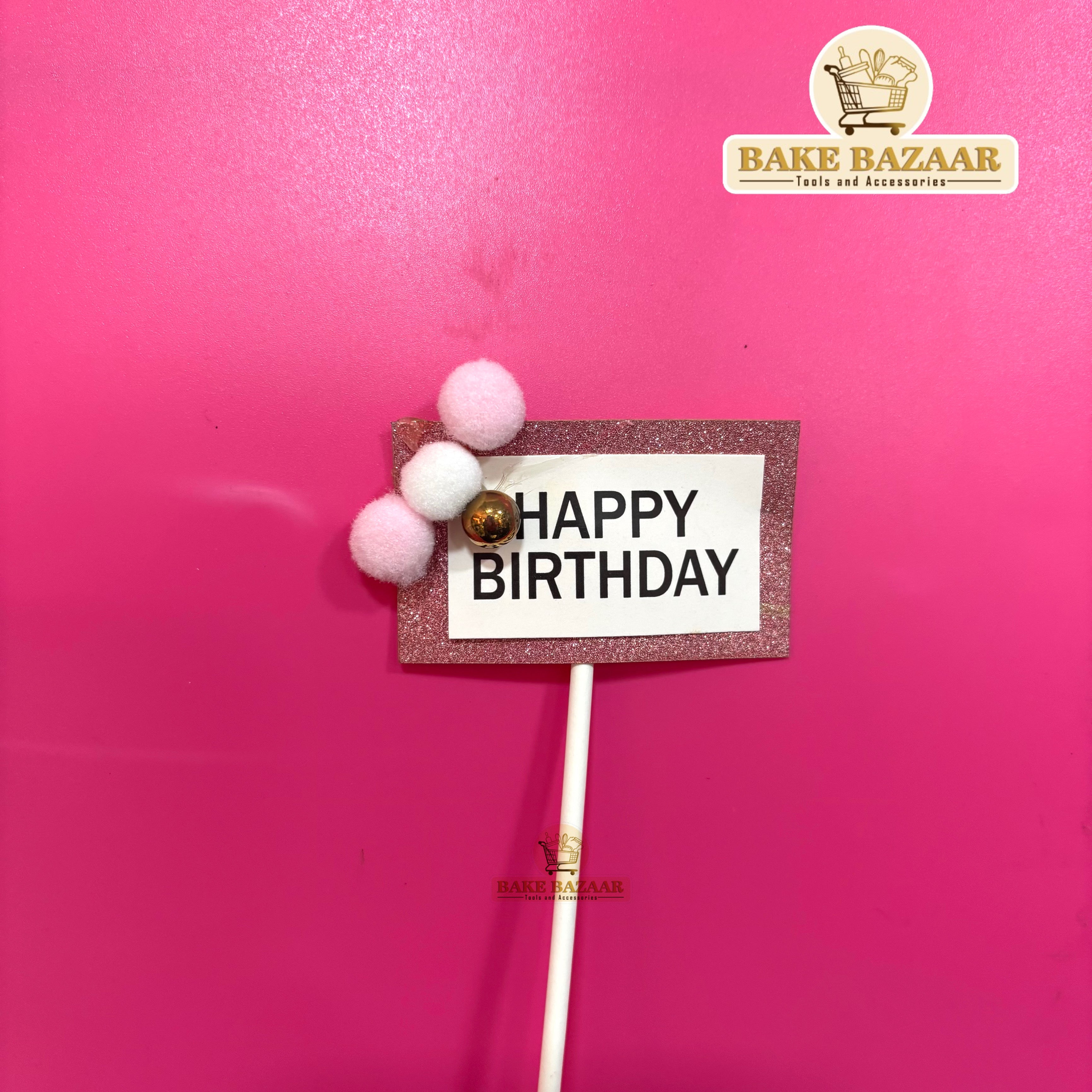 Happy Birthday Topper Set of 3 (Pink)